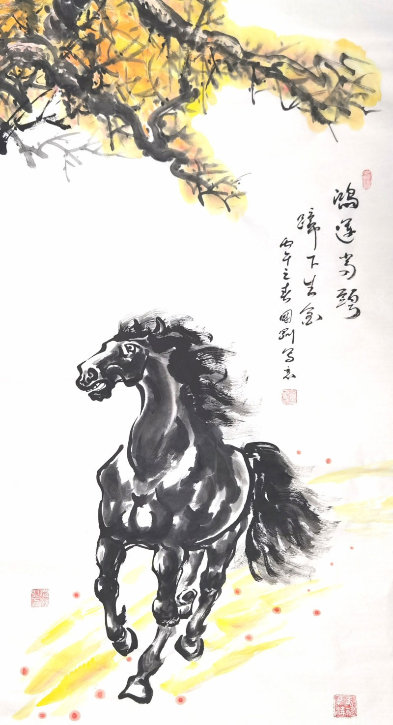 著名书法家柳国庆、福马画家潘国刚在京联袂创作精品画作 著名书法家柳国庆、福马画家潘国刚在京联袂创作精品画作